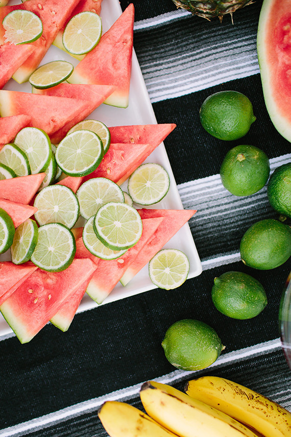 Watermelon and limes | Summer party ideas | photo by Taryn Kent | 100 Layer Cakelet Inspiration