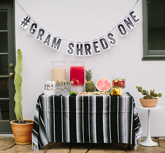Grams first birthday skate party by Gunn Swain | Photos by Taryn Kent | 100 Layer Cakelet