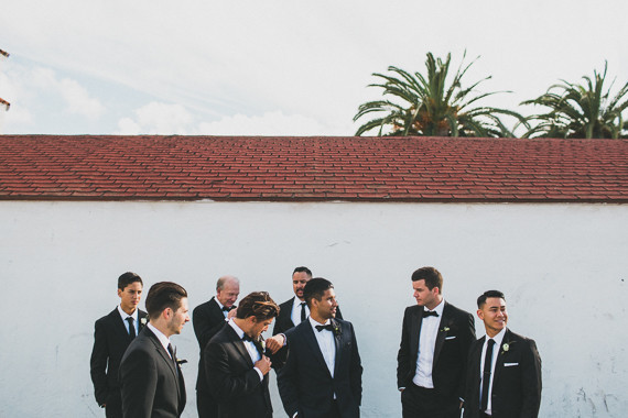 Groomsmen in tux