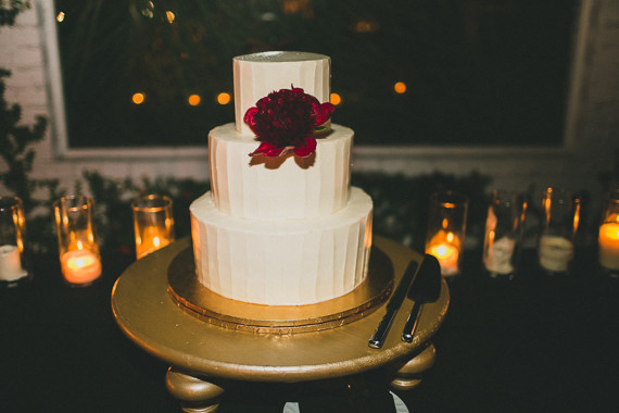 White wedding cake