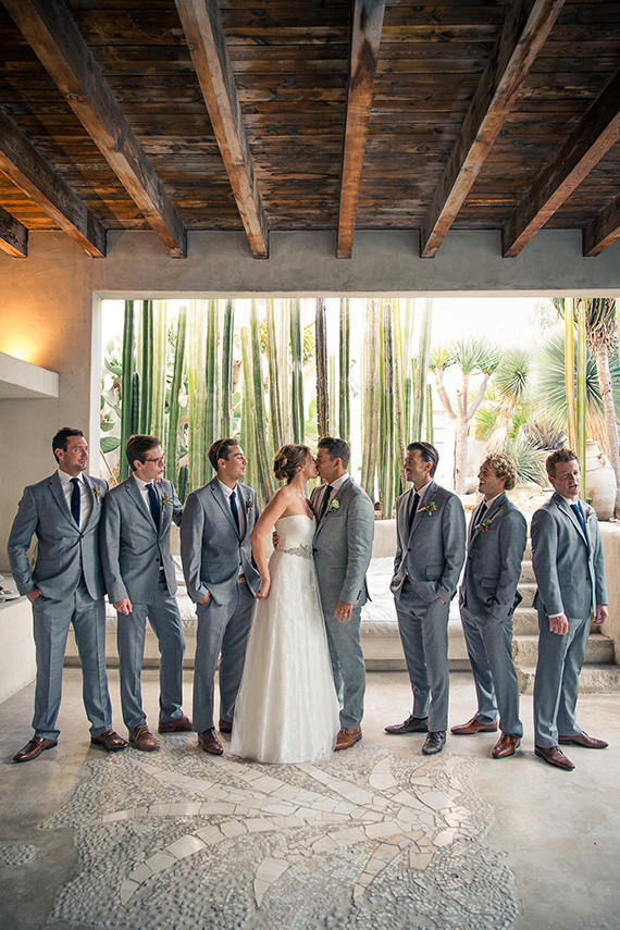 Grey groomsmen suits Inspiration