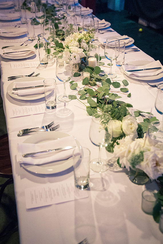 Simple white tablescape