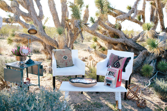 Mid-century modern wedding decor