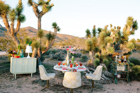 Mid-Century modern desert tablescape