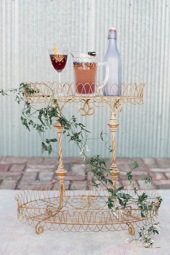 Vintage bar cart