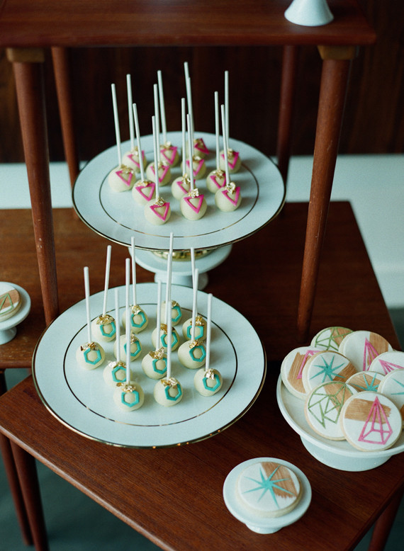 Geometric modern dessert