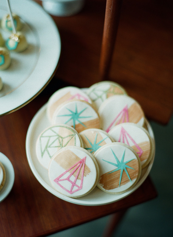 Geometric modern dessert