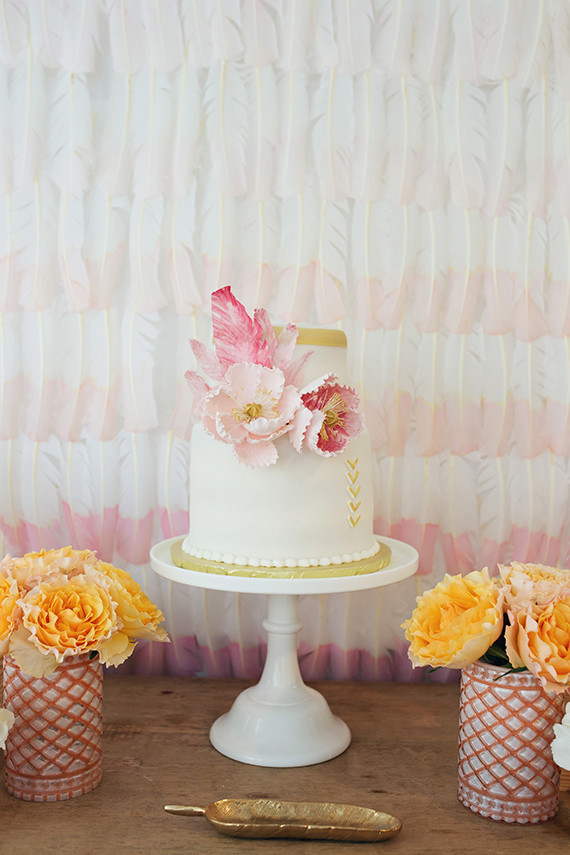 Peony birthday cake