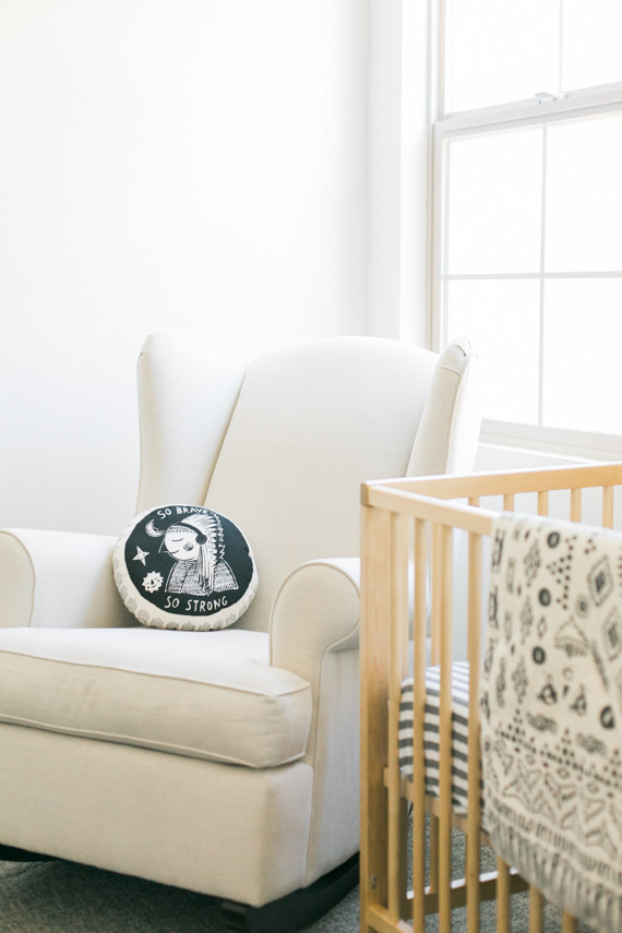 White nursery inspiration and newborn photos by Hello Pinecone