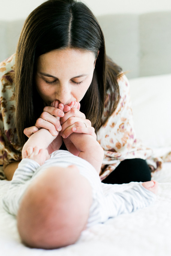 White nursery inspiration and newborn photos by Hello Pinecone
