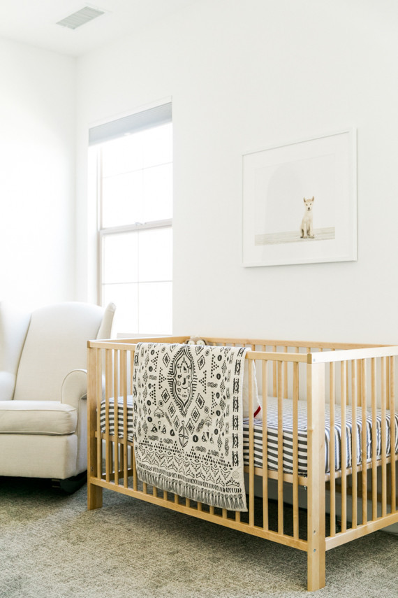 White nursery inspiration and newborn photos by Hello Pinecone