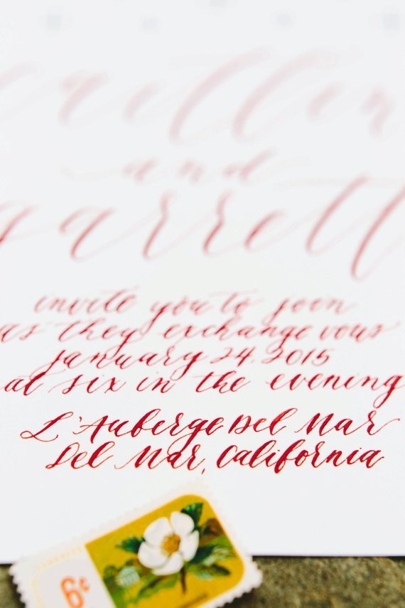 Red calligraphy