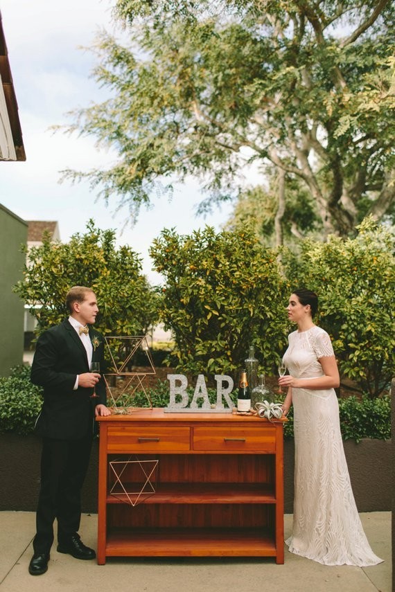 Geometric modern wedding inspiration