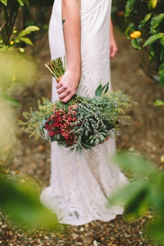 Air plant and wildflower bouquet