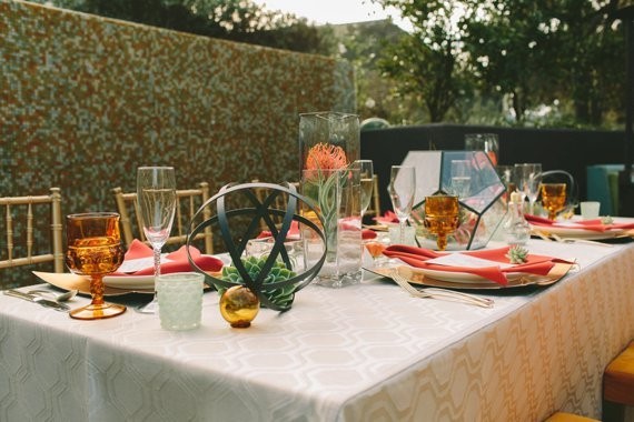 Geometric modern wedding inspiration Inspiration