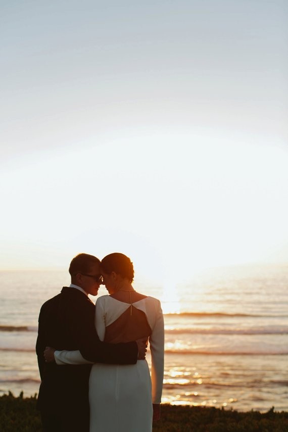 Seaside wedding portraits