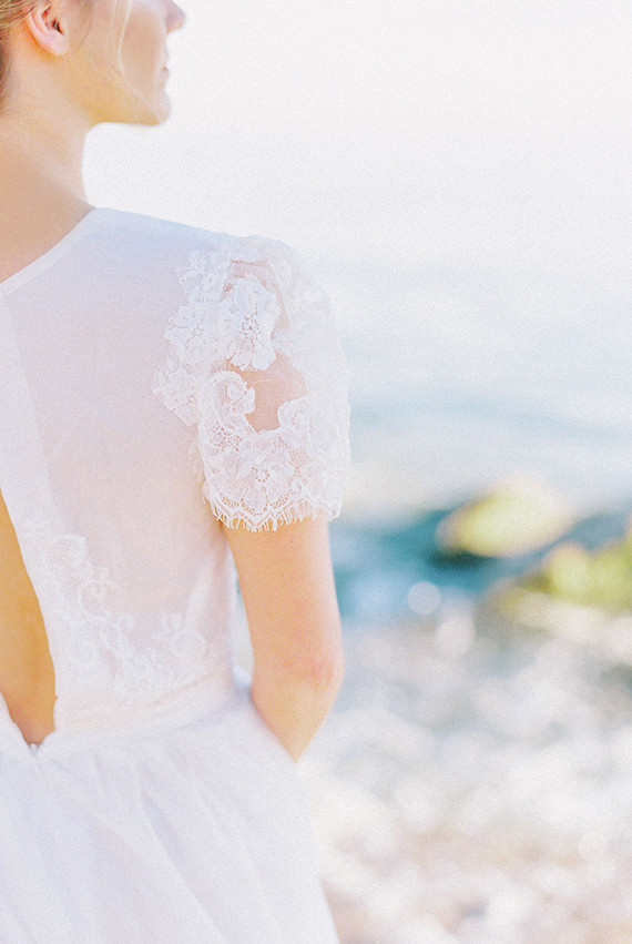 Floral and Lane lace wedding gown