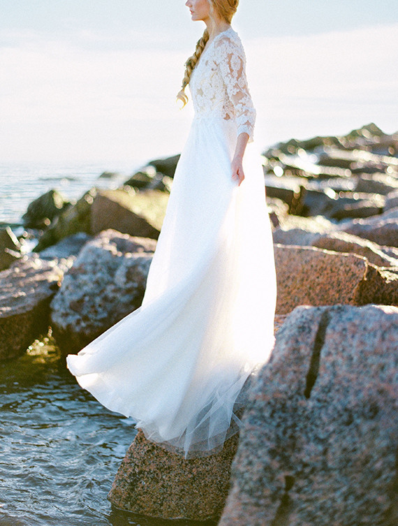 Floral and Lane lace wedding gownlace wedding gown