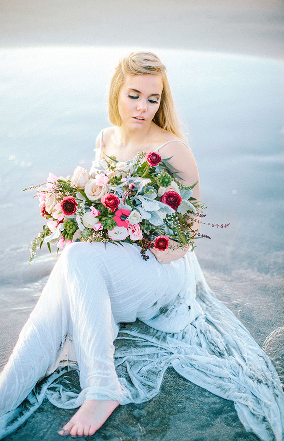 Romantic seaside wedding inspiration Inspiration