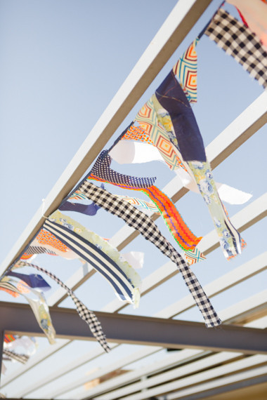 Orange and blue garland