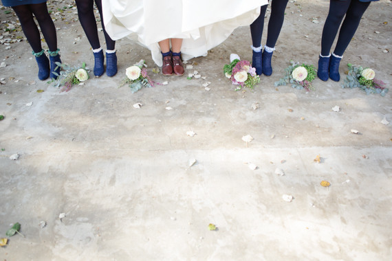 Bridesmaid blue shoes