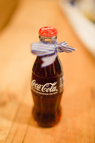 Mini Coca-Cola wedding favors