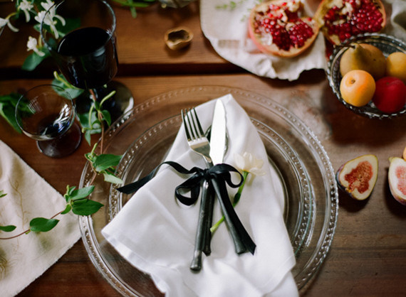 Dramtic Dutch Wedding Place Setting