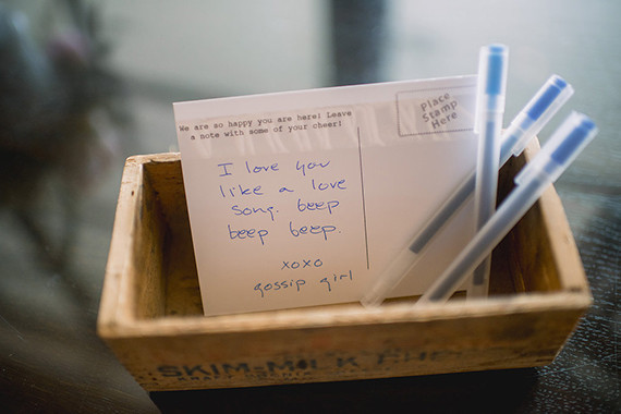 Postcard wedding guestbook Inspiration
