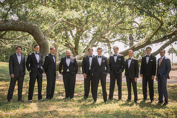 Outdoor Charleston wedding groomsmen