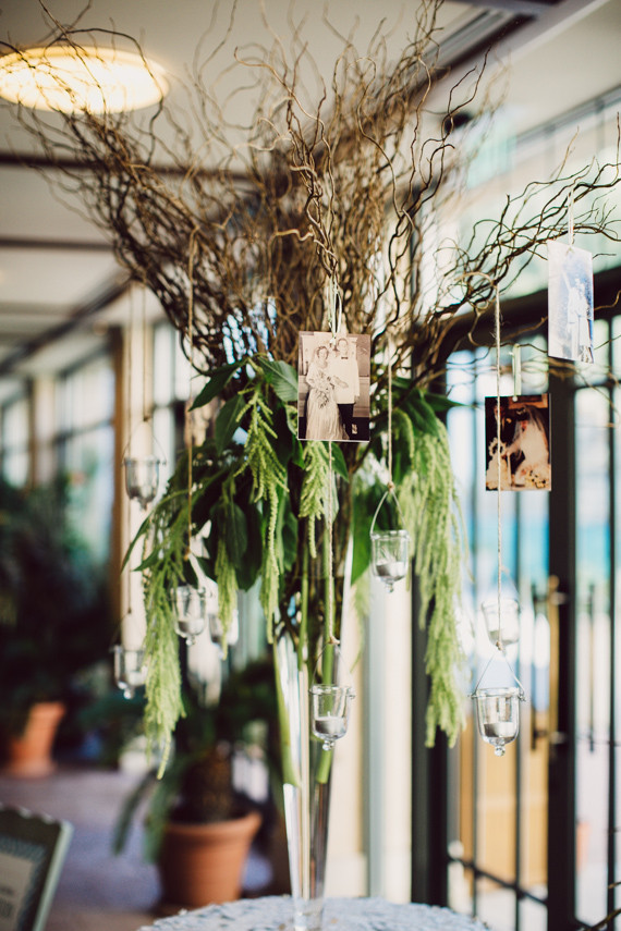 Modern wedding floral decor