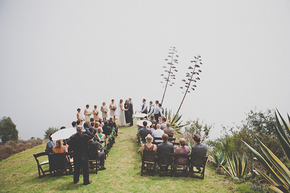 Colorful Bohemian Big Sur Wedding Ceremony
