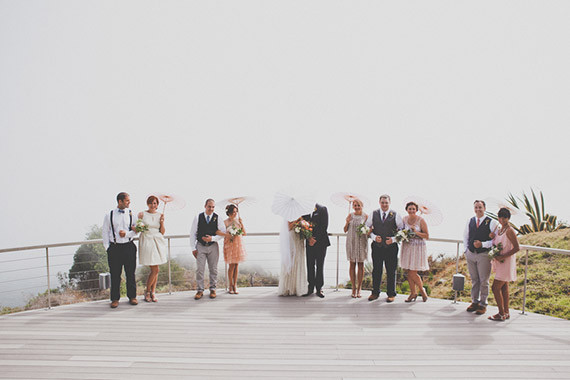 Colorful Bohemian Big Sur Wedding Party