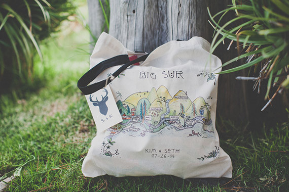 Big Sur themed guest tote Inspiration