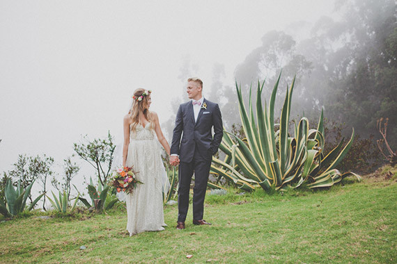 Colorful Bohemian Big Sur Wedding Portraits