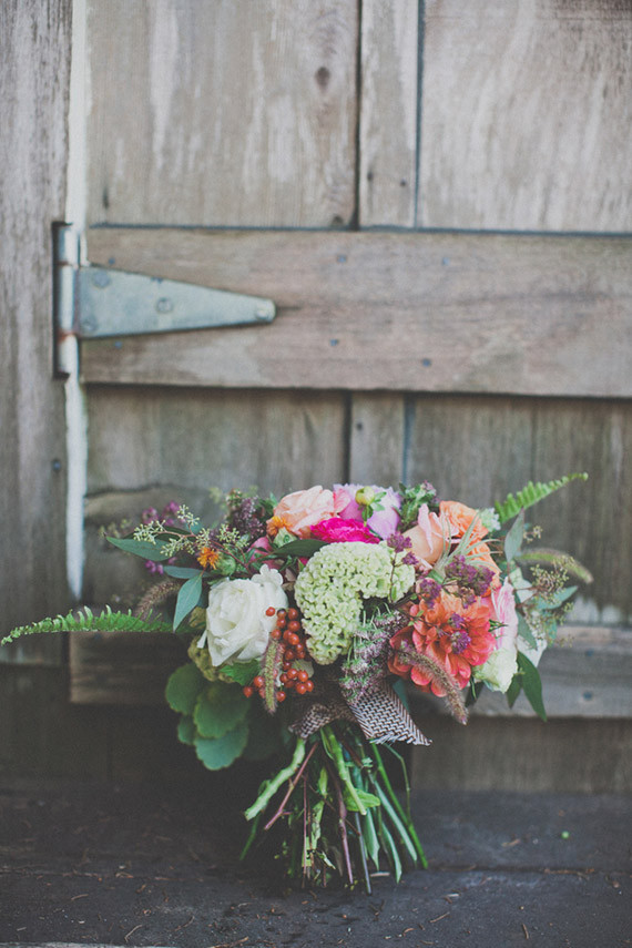 Colorful Bohemian Wedding Bouquet Inspiration