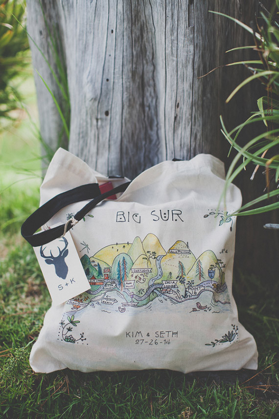 Big Sur themed guest tote