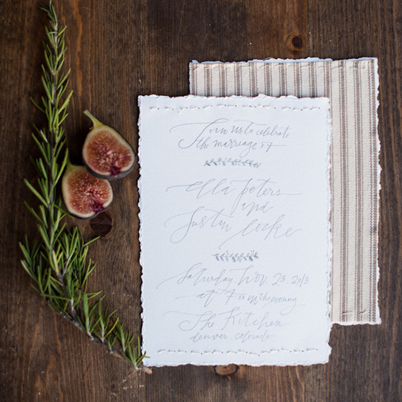 White and cream invitation