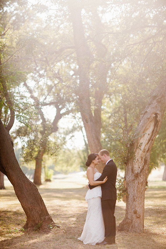Outdoor wedding portrait