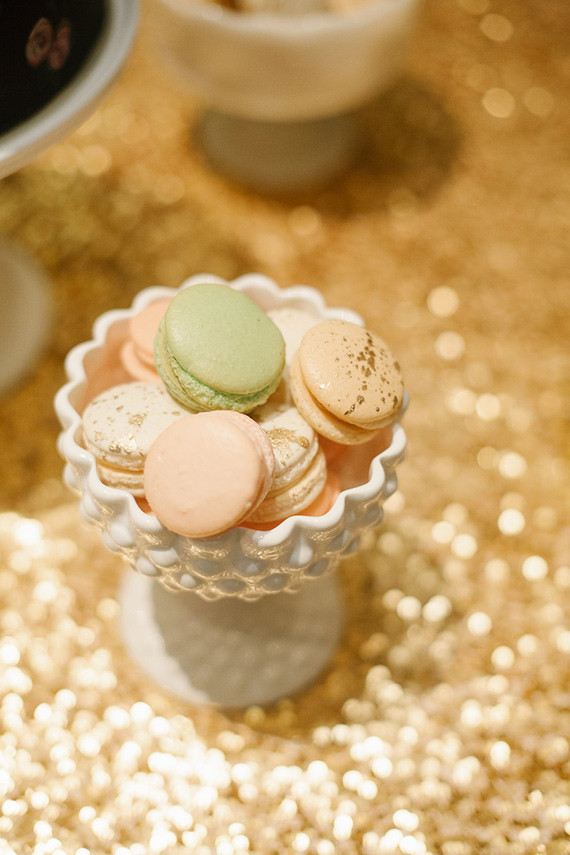 Cream colored macarons