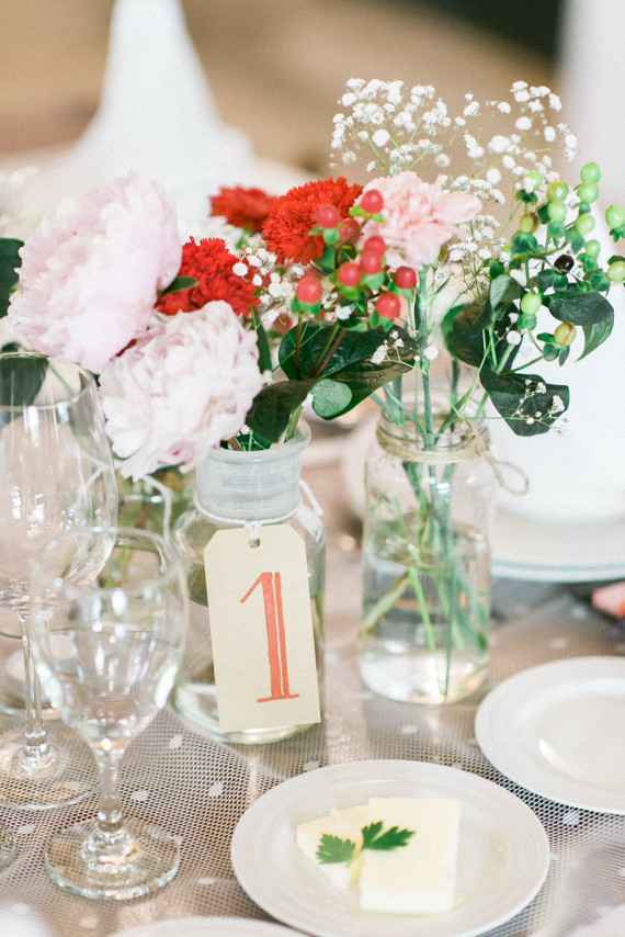 Vintage Portugal wedding table number