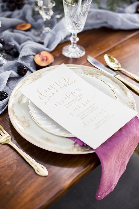 Old World Vintage Wedding Place Setting