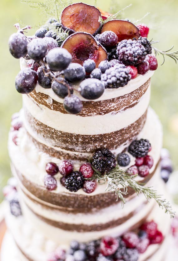 Berry naked cake
