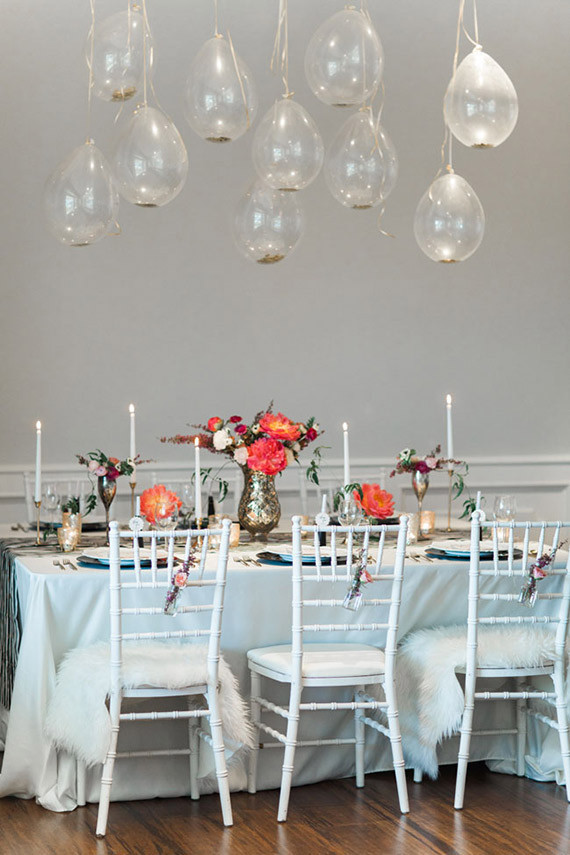 Balloons with gold confetti