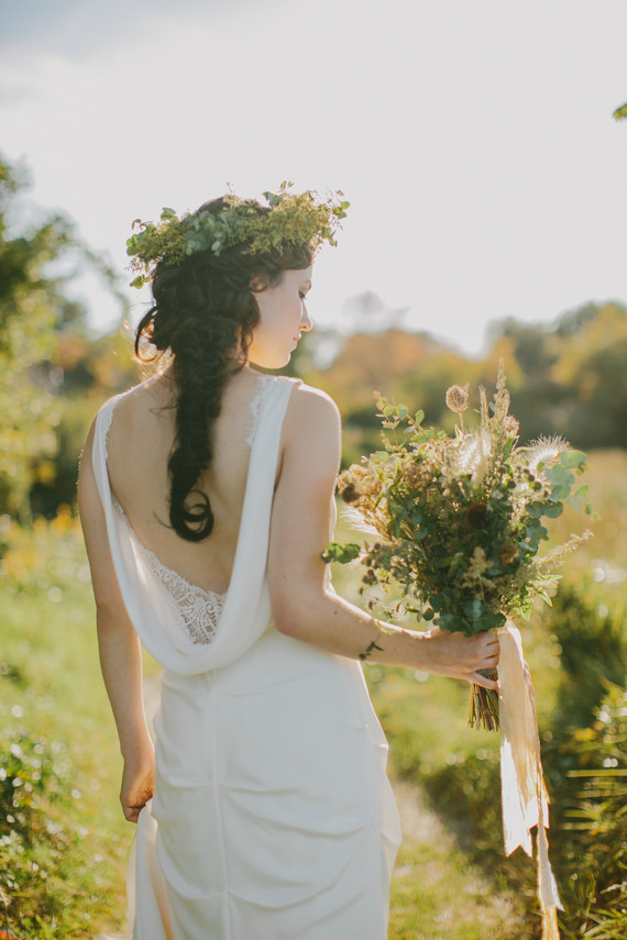 Low scoop wedding dress