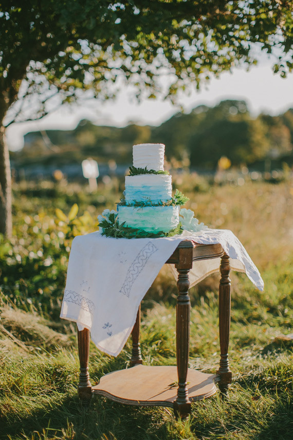 Golden Fall coastal wedding back