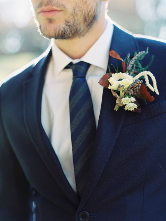 Fall inspired boutonniere