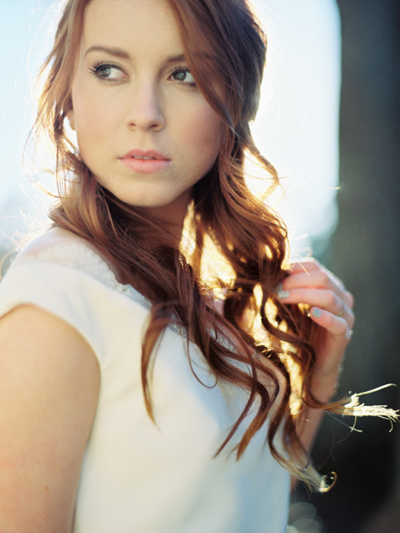 Half up, half down hairstyle