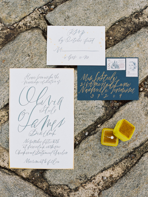 Nashville Botanical Garden Wedding Invitation Inspiration