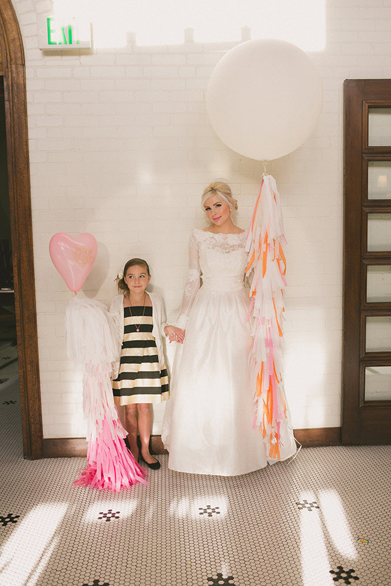 Modern Valentine's Day wedding balloons