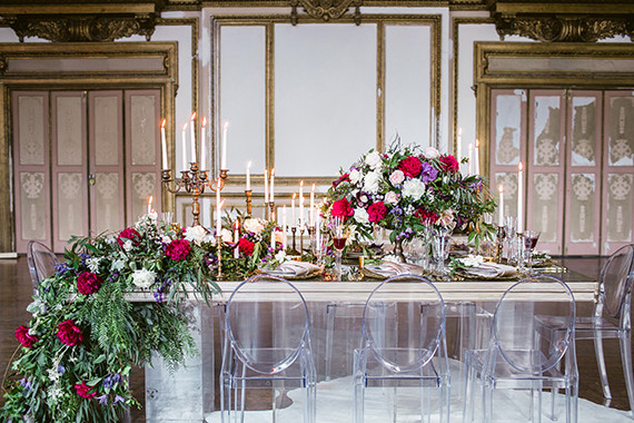 Romantic Luxe wedding inspiration tablescape